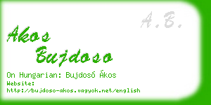 akos bujdoso business card